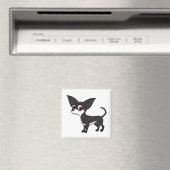 Aimant Chihuahua noir avec marques blanches (In Situ (Lave-vaisselle))