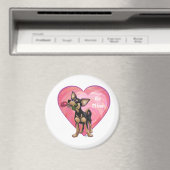 Aimant Chihuahua Saint-Valentin (In Situ (Lave-vaisselle))