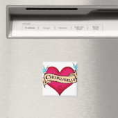 Aimant Chihuahua Tattoo Heart (In Situ (Lave-vaisselle))