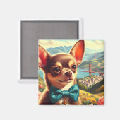 Aimant Chihuahua vintage (Recto/Verso)