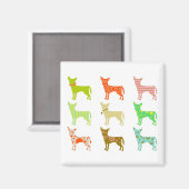 Aimant chihuahuas à motifs (Recto/Verso)