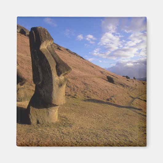Aimant Chili, Île de Pâques. Colline avec Moai (Devant)