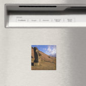 Aimant Chili, île de Pâques. Coteau avec Moai (In Situ (Lave-vaisselle))