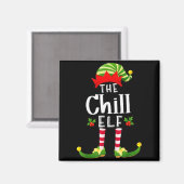 Aimant Chill Christmas Elf Matching Pajama X-mas Party (Recto/Verso)