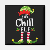 Aimant Chill Christmas Elf Matching Pajama X-mas Party (Devant)