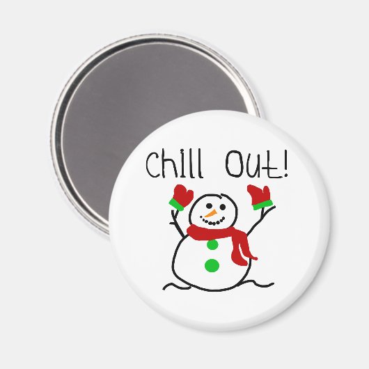 Aimant Chill Out Snowman (Recto/Verso)
