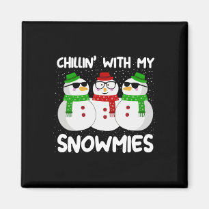 Aimant Chillère de Noël Snowman Avec Mes Neiges Gi moche