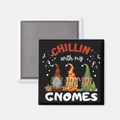Aimant Chillin Avec Mes Gnomes Noël (Recto/Verso)
