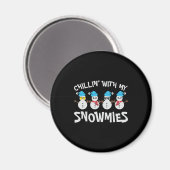 Aimant Chillin’ Avec Mes Neiges - Mignonne Snowman (Recto/Verso)