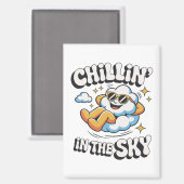 Aimant Chillin' in the Sky Cloud Design Fun Refrigerator (Recto/Verso)