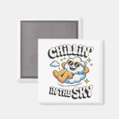 Aimant Chillin' in the Sky Cloud Design Fun Refrigerator (Recto/Verso)