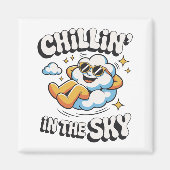 Aimant Chillin' in the Sky Cloud Design Fun Refrigerator (Devant)