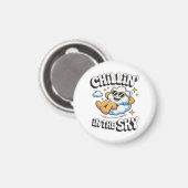 Aimant Chillin' in the Sky Cloud Design Fun Refrigerator (Recto/Verso)