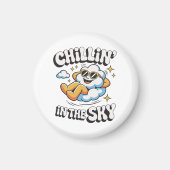Aimant Chillin' in the Sky Cloud Design Fun Refrigerator (Devant)