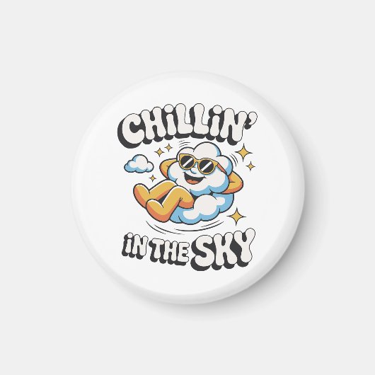 Aimant Chillin' in the Sky Cloud Design Fun Refrigerator (Devant)