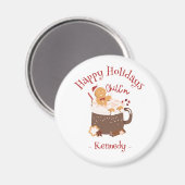 Aimant Chillin' Noël Chocolat chaud et pain d'épices (Recto/Verso)