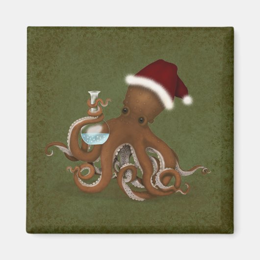 Aimant Chimie Octopus de Noël Laboratoire Steampunk Scien (Devant)