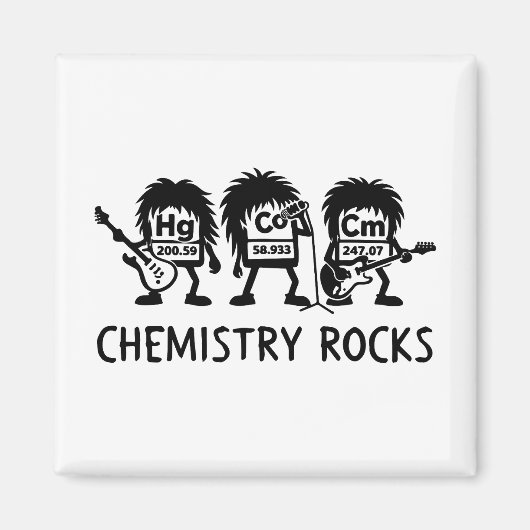 Aimant Chimie Rocks Science Rock Band (Devant)