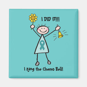 Aimant Chimio Bell - ruban de Teal de Cancer ovarien