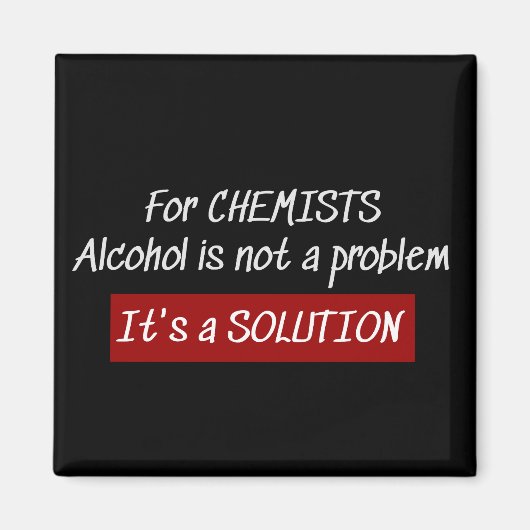 Aimant Chimistes Alcool Solution Chimie Plaisanterie (Devant)