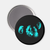 Aimant chimpanzés baisants : néon turquoise (Recto/Verso)