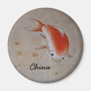 Aimant China, Koi Fish - Antique Art II (Magnet)