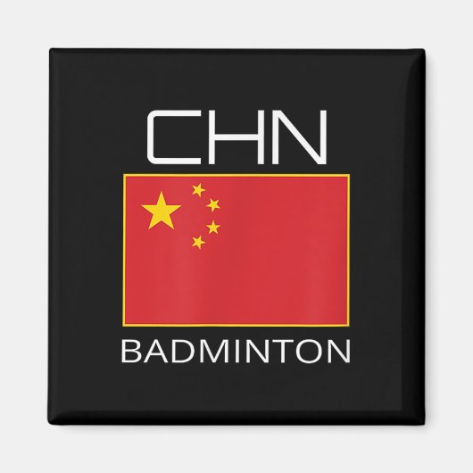 Aimant Chine Badminton Équipe Ventilateur Cadeau Athlète  (Devant)
