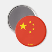 Aimant Chine Drapeau charmant patriotique (Recto/Verso)