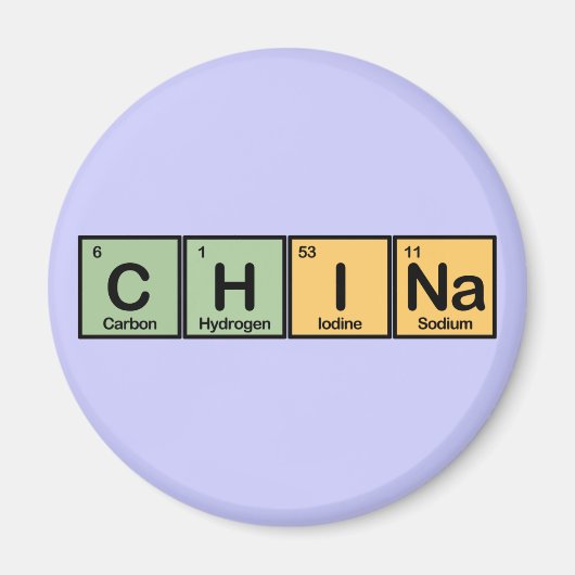 Aimant Chine faite d'éléments (Devant)