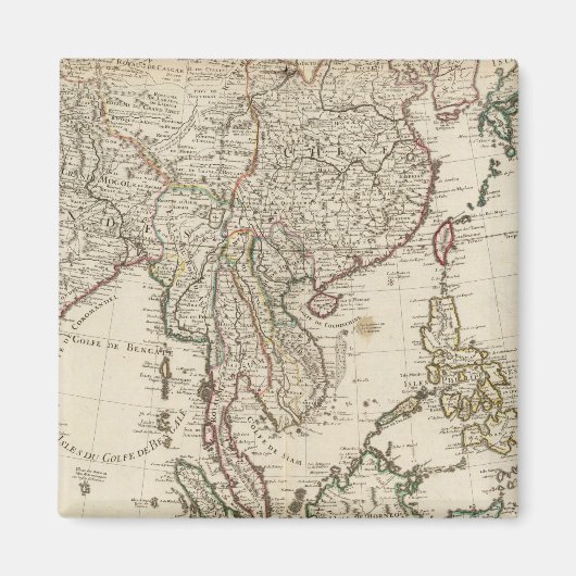 Aimant Chine, Inde, Asie (Devant)