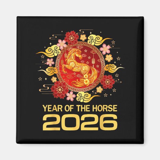 Aimant Chinese New Year 2026 Year Of The Horse  (Devant)