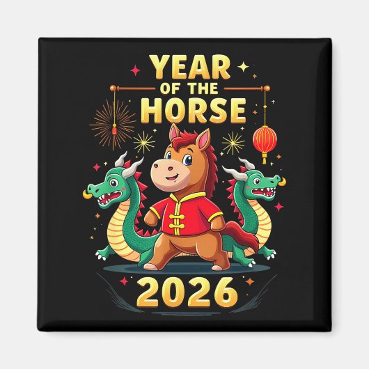 Aimant Chinese New Year 2026 Year Of The Horse  (Devant)