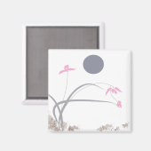aimant chinois orchidées (Recto/Verso)