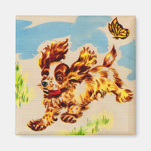 Aimant chiot adorable en fuite