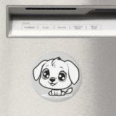 Aimant Chiot avec contour noir (In Situ (Lave-vaisselle))