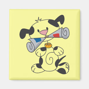 Aimant Chiot avec le T-shirts et les cadeaux de journal