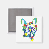 Aimant chiot bouledogue français (Recto/Verso)
