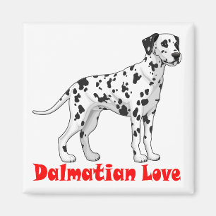 Aimant Chiot Dalmatien - Chien tacheté noir et blanc