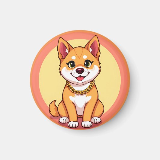 Aimant Chiot de dessin animé adorable (Devant)