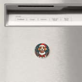 Aimant Chiot de Noël adorable (In Situ (Lave-vaisselle))