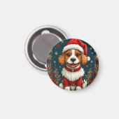 Aimant Chiot de Noël adorable (Recto/Verso)