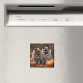 Aimant Chiot Keeshond Délice d'Automne Citrouille (In Situ (Lave-vaisselle))
