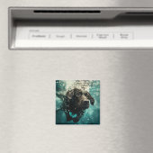 Aimant Chiot labrador nageant sous l'eau Design (In Situ (Lave-vaisselle))