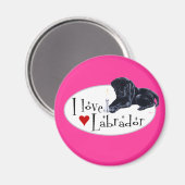 Aimant Chiot noir Labrador (Recto/Verso)