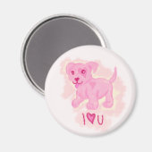 Aimant Chiot rose (Recto/Verso)