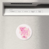 Aimant Chiot rose (In Situ (Lave-vaisselle))