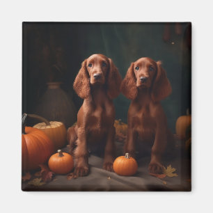 Aimant Chiots Setter Rouge Irlandais Délice D'Automne Cit