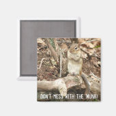 Aimant chipmunk avec attitude (Recto/Verso)