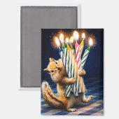 Aimant Chipmunk Birthday Candles (Recto/Verso)