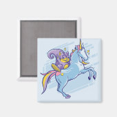 Aimant Chipmunk et Unicorn, Amis magiques (Recto/Verso)